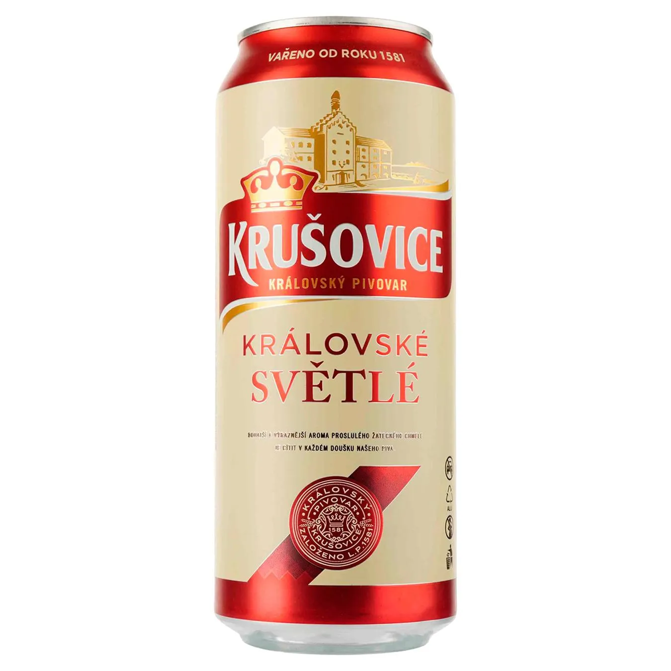 Пиво Krusovice Svetle світле 4,2% 0,5л зображення