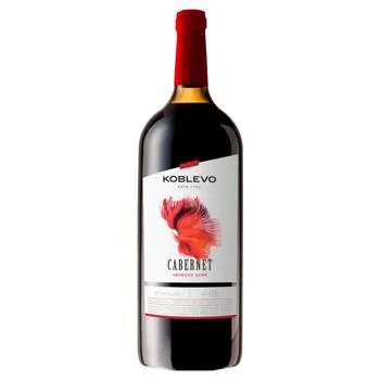 Вино Koblevo Cabernet червоне сухе 9-14% 1,5л зображення
