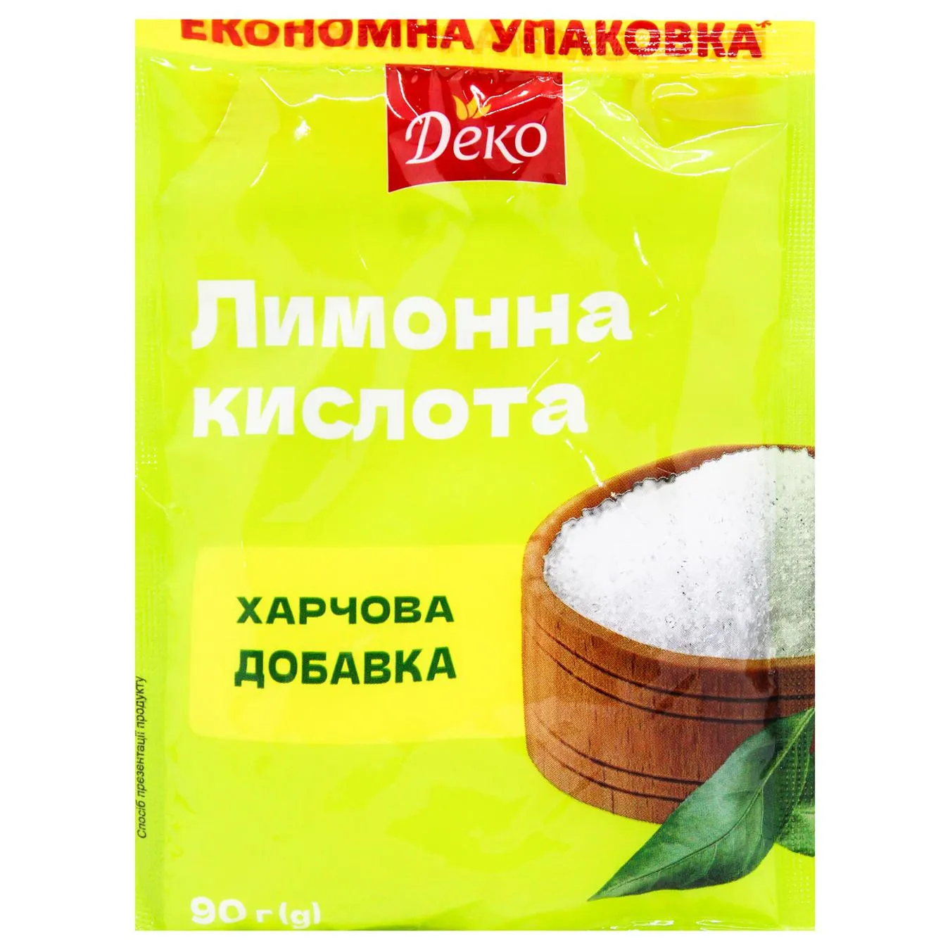 Лимонна кислота Деко 90г зображення