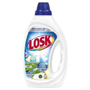 Гель для прання Losk Гірське Озеро для білих та світлих речей 990мл зображення