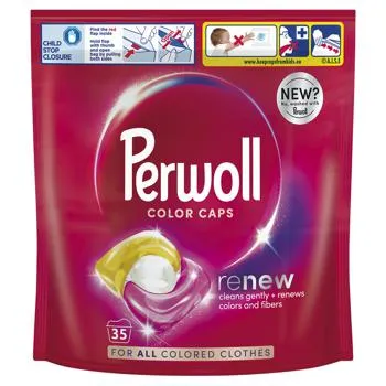 Капсули для прання Perwoll Renew Color 35шт зображення
