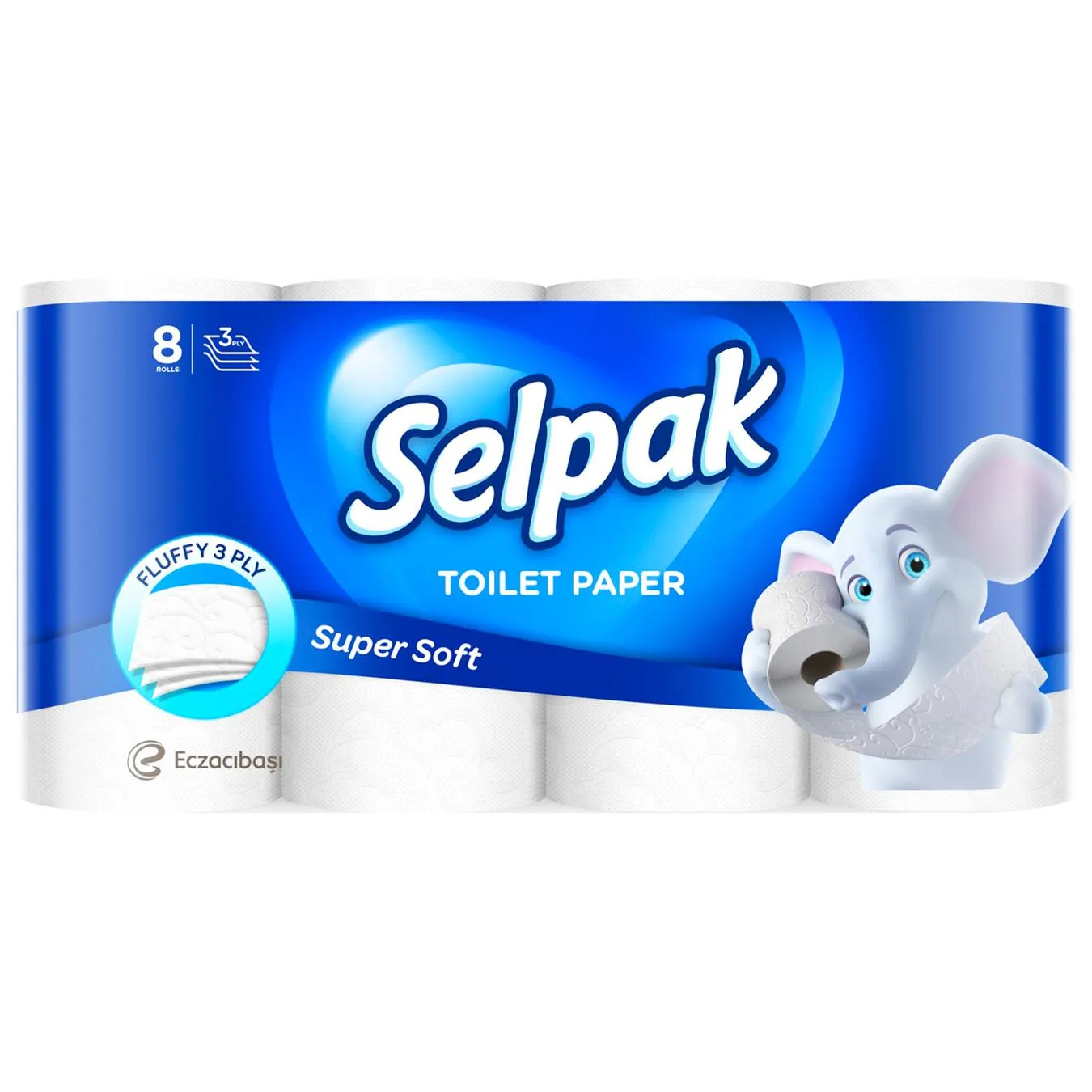 Туалетний папір Selpak Super Soft 3-шаровий 8шт зображення