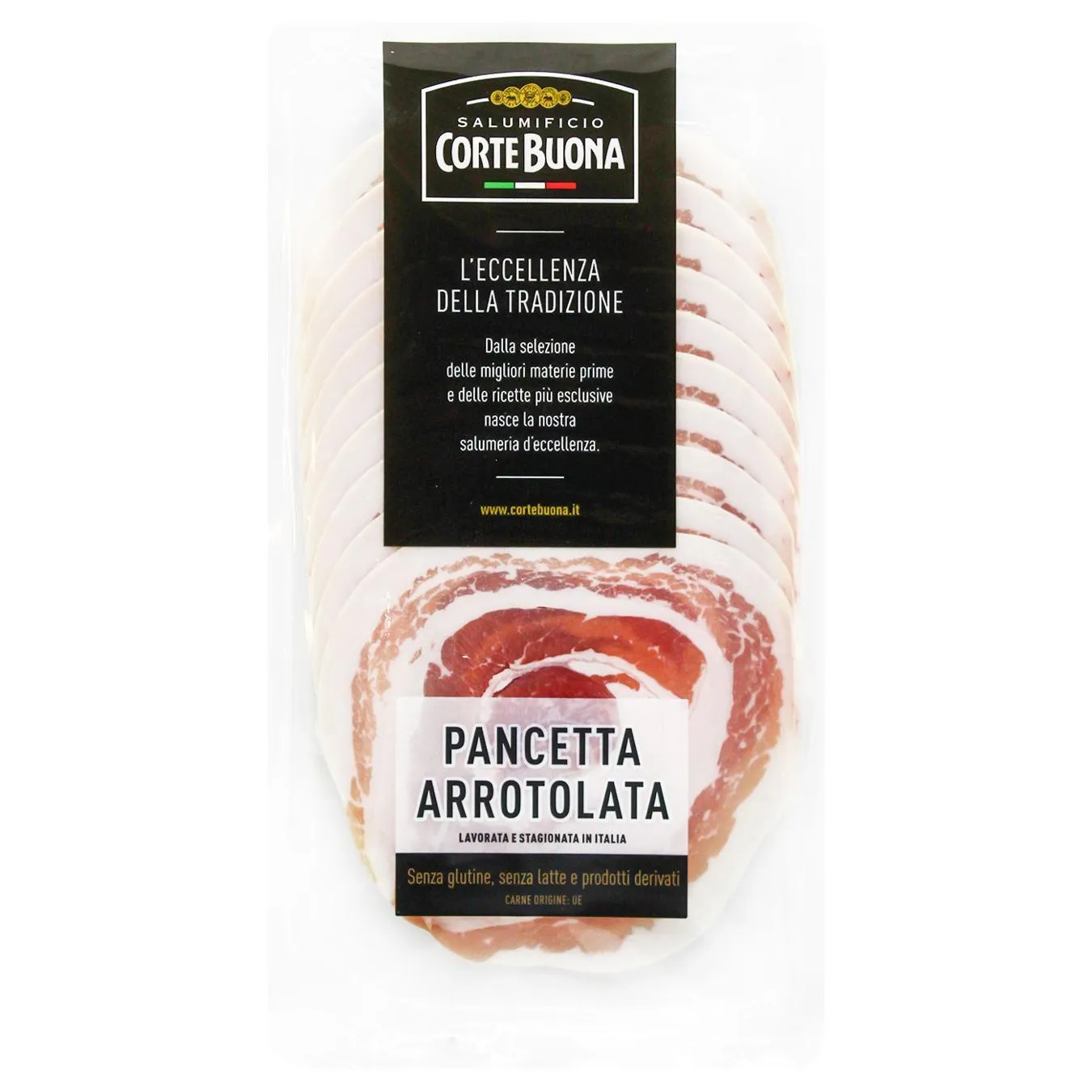 Рулет з бекону Corte Buona Pancetta Arrotolata 100г зображення
