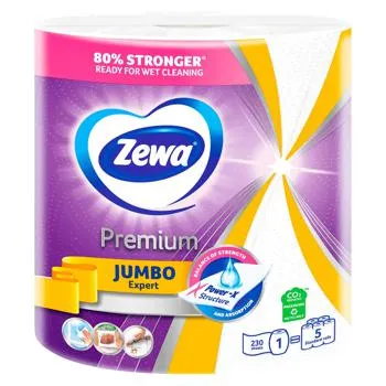 Рушники паперові Zewa Premium Jumbo тришарові зображення