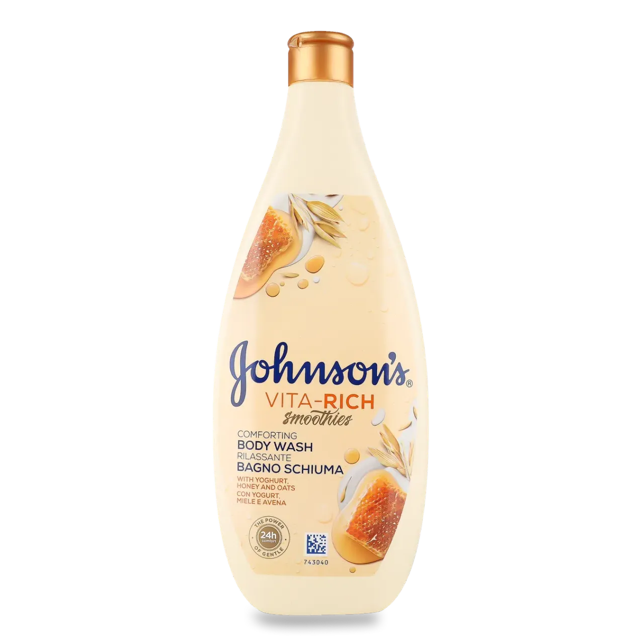 Гель для душу Johnson's Vita-Rich «Смузі» йогурт-овес-мед - Фото 1