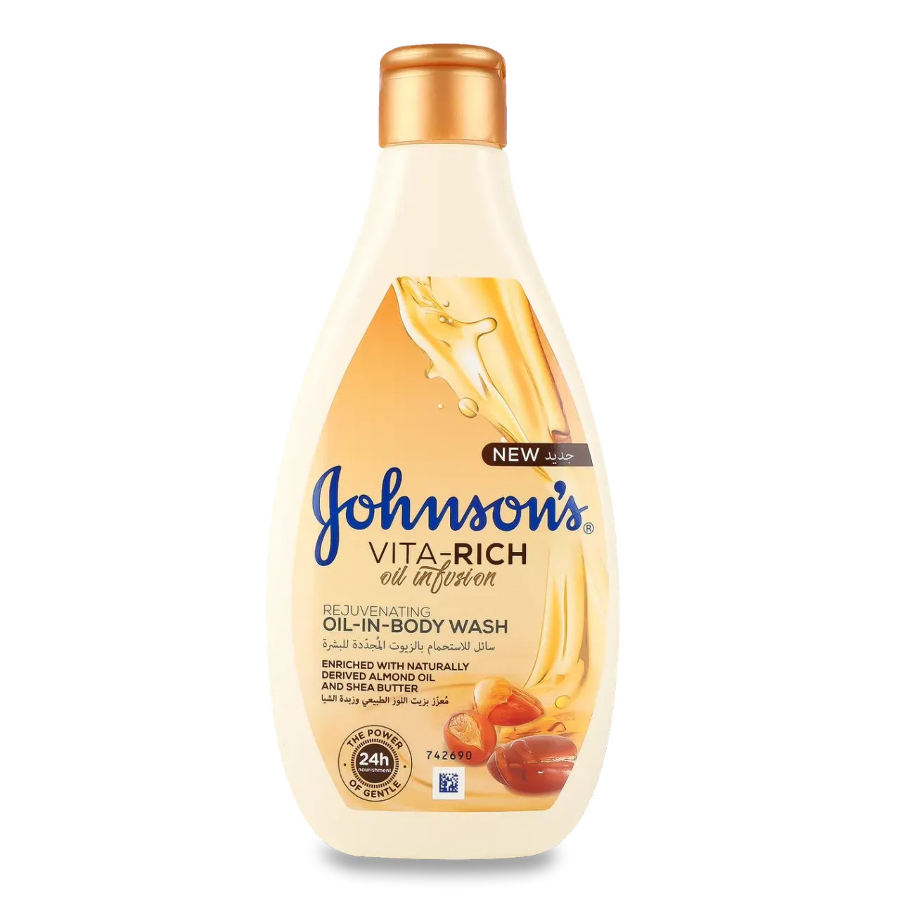 Гель для душу Johnson's Vita-Rich живильний з олією мигдалю та ши - Фото 1