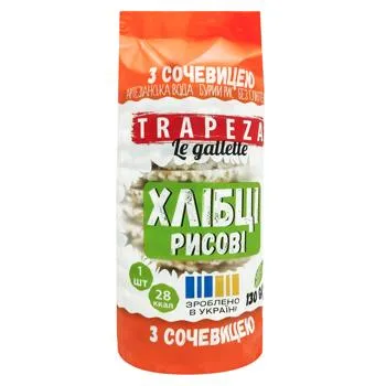 Галети Trapeza рисові з сочевицею 130г - Фото 1