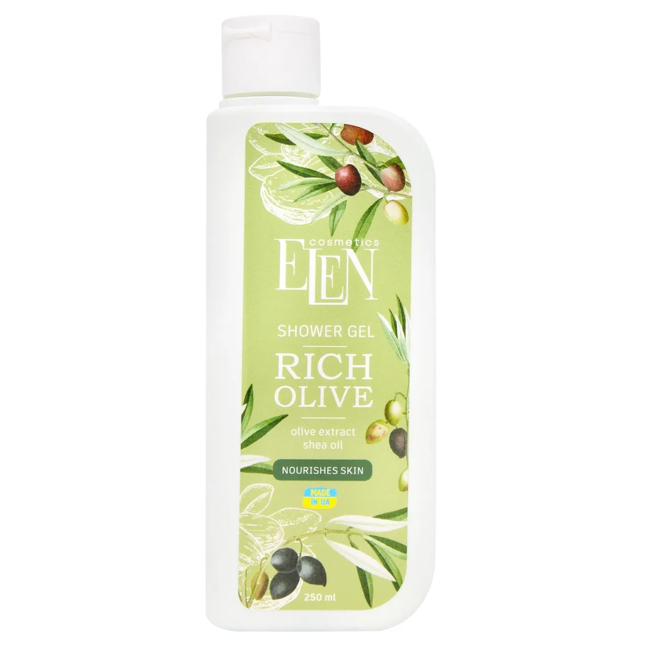 Гель для душу Elen Cosmetics Rich Olive 250мл - Фото 1