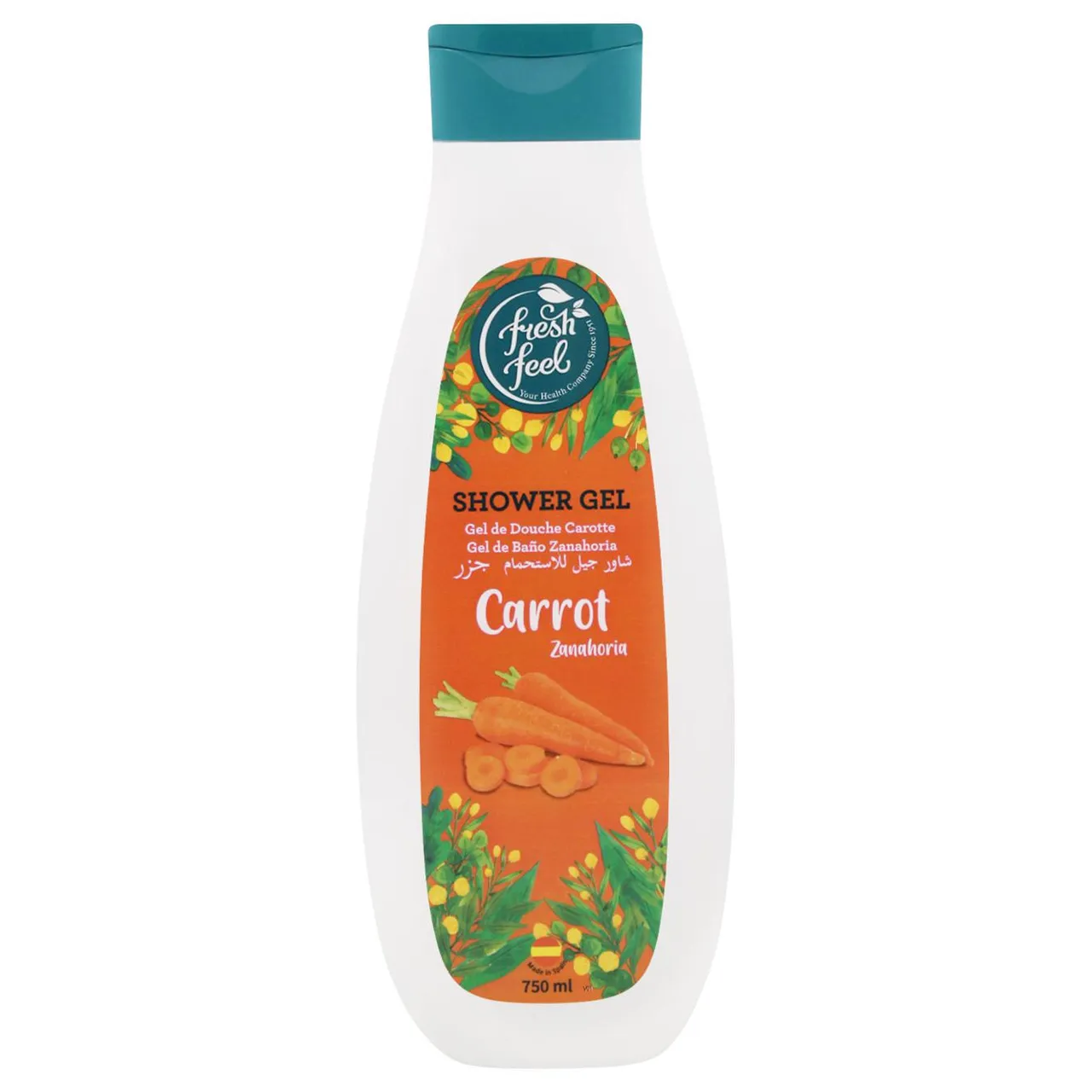 Гель для душу Fresh Feel Carrot 750мл - Фото 1