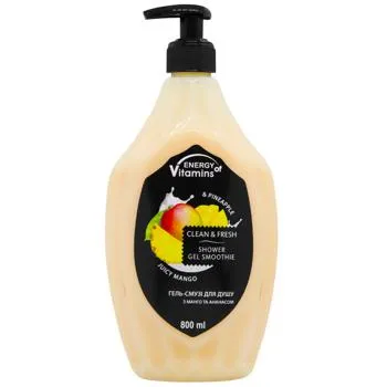 Гель для душу Energy of Vitamins Mango & Pineapple 800мл - Фото 1