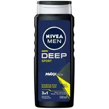 Гель для душу Nivea Men Sport Deep 3в1 500мл - Фото 1