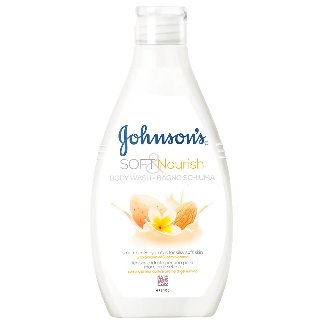 Гель для душу Johnson's® Пом'якшувальний і живильний з олією мигдалю і ароматом жасмину 750мл - Фото 1