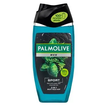 Гель для душу Palmolive Men Спорт Ефірні олії м'яти та листя кедра 250мл - Фото 1