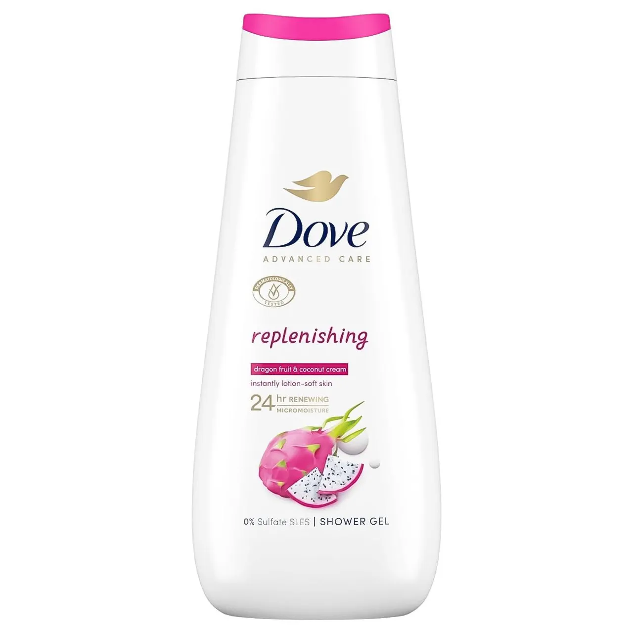 Гель для душу Dove Пітахая та кокосові вершки 400мл - Фото 1