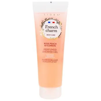 Гель для душу Liora French charm Rose peach and flowers 260мл - Фото 1
