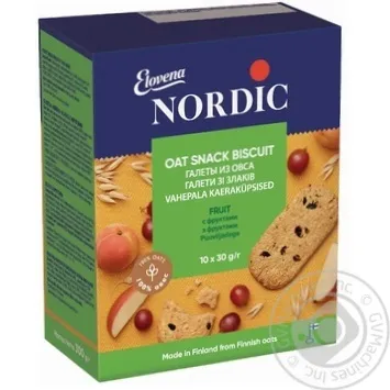 Галети Nordic зі злаків з фруктами 300г - Фото 1