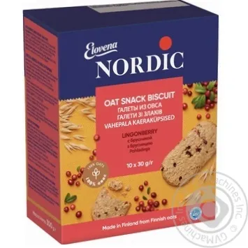 Галети Nordic з вівса с брусницею 300г - Фото 1