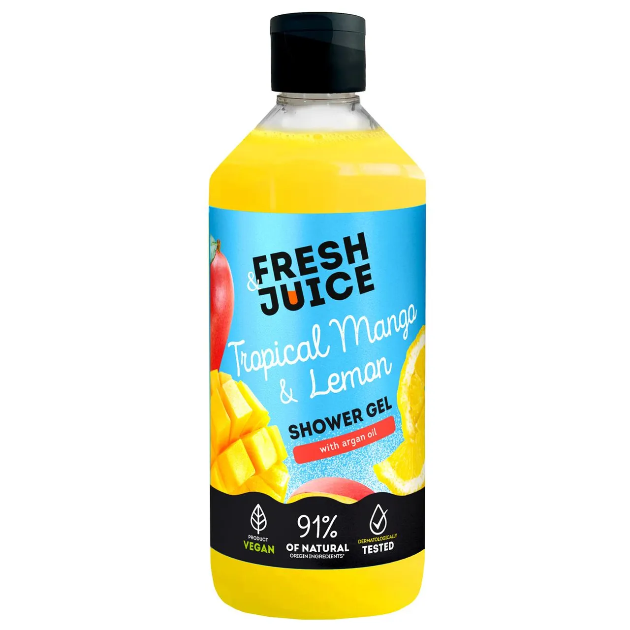Гель для душу Fresh Juice Тропічний манго і лимон,473 мл - Фото 1