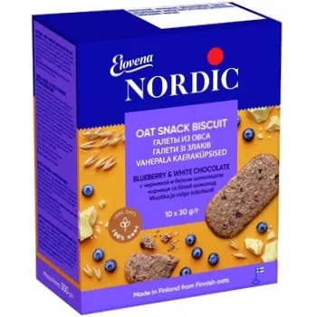 Галети Nordic злакові з чорницею і білим шоколадом 300г - Фото 1