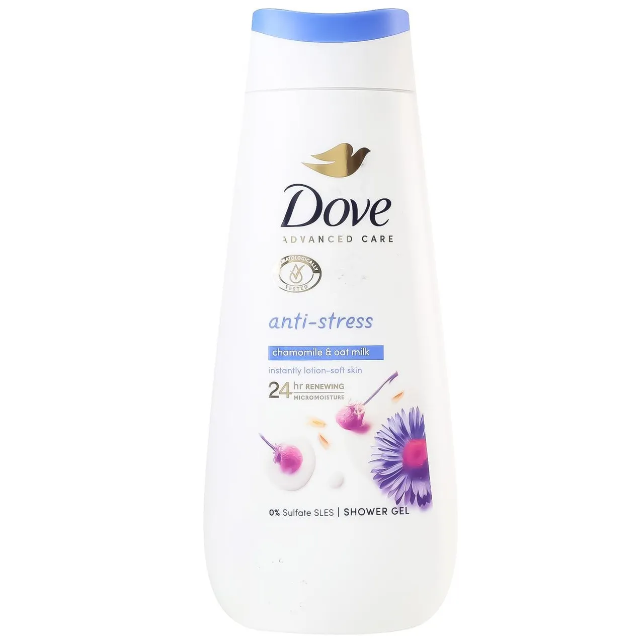 Гель для душу Dove Anti-stress Chamomile&Oat milk 225мл - Фото 1