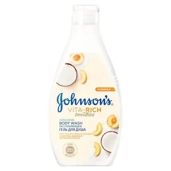 Гель для душу Johnson's® Vita-Rich Смузі Розслабляючий з йогуртом кокосом і екстрактом персика 250мл - Фото 1