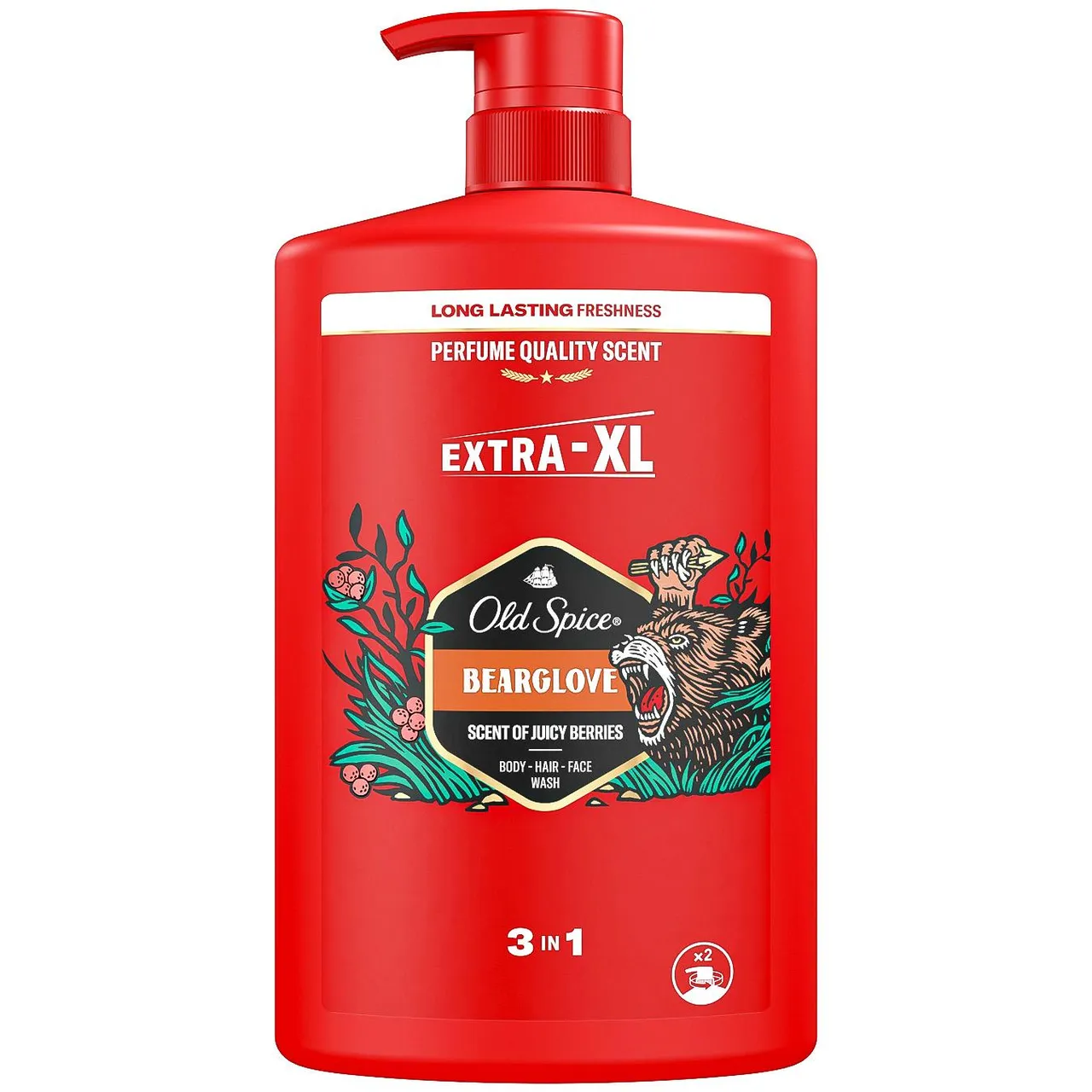Гель для душу Old Spice 1л + Шампунь Bearglove 2в1 1л - Фото 1