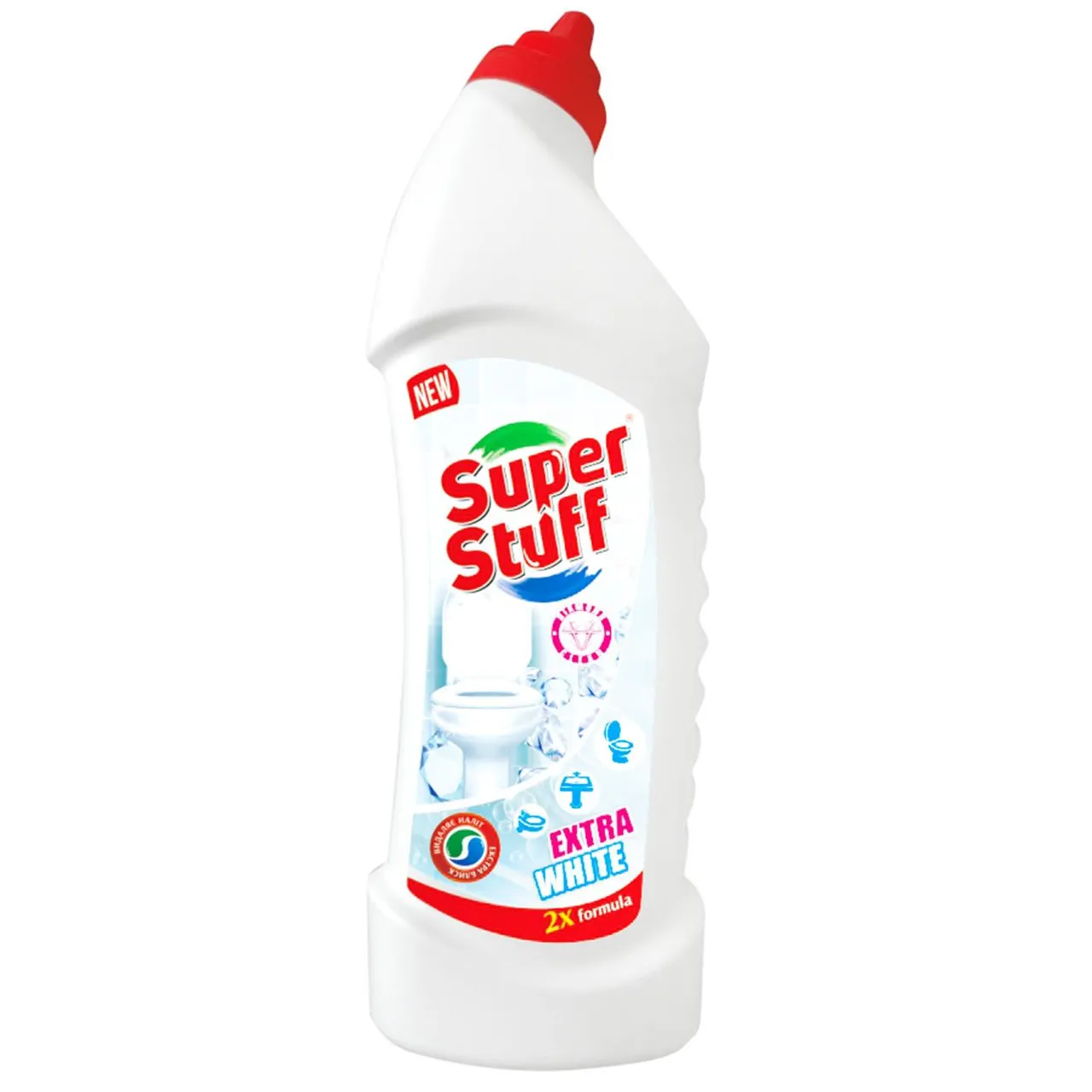 Гель для чищення унітазів SuperStuff Extra White 1л - Фото 1