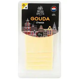 Сир Imperia Appetita Гауда 48% нарізка 125г зображення