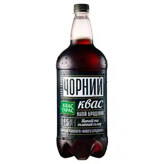 Напій бродіння Квас Тарас Чорний пастеризований сильногазований 1,5л зображення