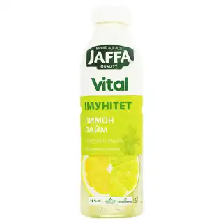 Напій соковміснкий Jaffa Vital Імунітет лимон-лайм з екстрактом імбиру та вітамінами 0,5л зображення