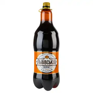 Квас Львівський Хлібний напій бродіння сильногазований фільтрований пастеризований 2л зображення