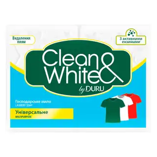 Мило господарське Duru Clean&White Універсальне 2х120г зображення
