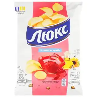 Чипси Люкс зі смаком краба 125г зображення