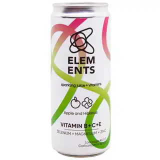 Напій газований Elements зі смаком яблука та гібіскуса 0,33л зображення