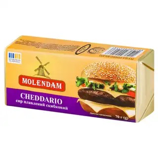 Сир Molendam Cheddario плавлений 50% 70г зображення