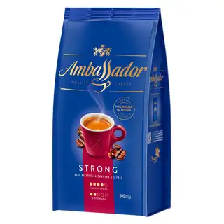 Кава в зернах Ambassador Strong 500г зображення