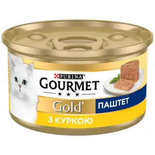 Корм вологий Gourmet Gold з куркою для дорослих котів 85г зображення