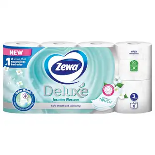 Туалетний папір Zewa Deluxe Жасмин 3-шаровий 8шт зображення