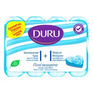 Мило тверде Duru Морські мінерали 4шт*80г зображення