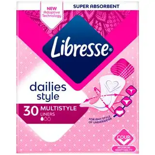 Прокладки щоденні Libresse Dailies Style Multistyle 30шт зображення