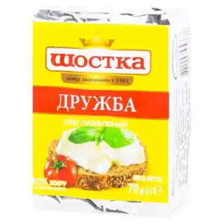 Сир плавлений Шостка Дружба 40% 70г зображення