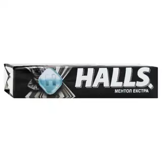 Льодяники Halls Extra Strong зі смаком ментолу та евкаліпту 25,2г зображення