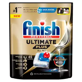 Таблетки для посудомийних машин Finish Ultimate Plus All in 1 45шт зображення