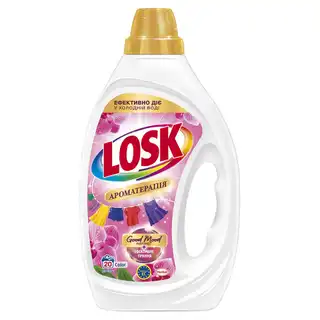 Гель для прання Losk Color Ароматерапія Аромат Малазійської квітки 0,9л зображення