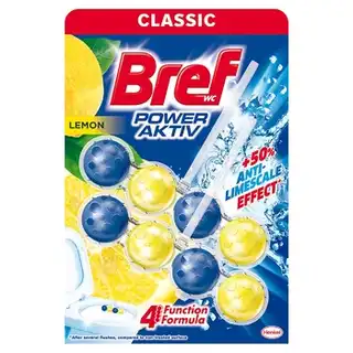 Блок для унітазу Bref Power Aktiv Лимонна свіжість 50г*2шт зображення