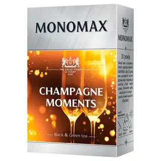 Чай чорний та зелений Monomax Бризки шампанского листовий 80г зображення