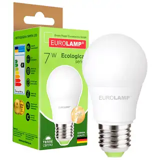Лампа світлодіодна Eurolamp LED E27 7W 3000K зображення
