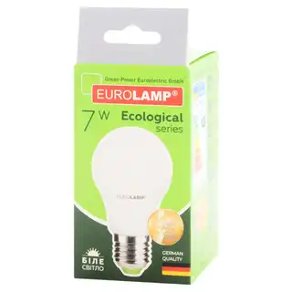 Лампа світлодіодна Eurolamp LED Е27 7W 4000К зображення
