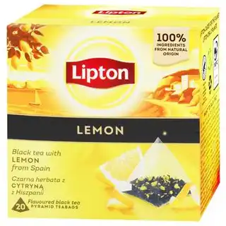 Чай чорний Lipton Лимон 1,7г*20шт зображення