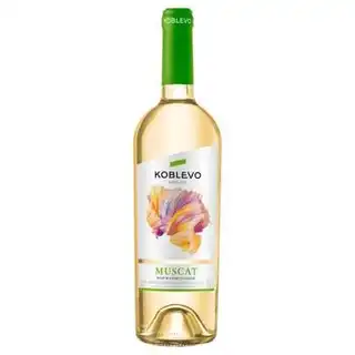 Вино Koblevo Muscat біле напівсолодке 9-12% 0,75л зображення